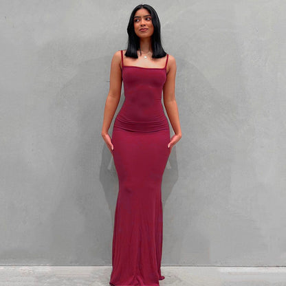 Women's Slim Fit Sling Long Dress