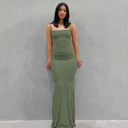 Women's Slim Fit Sling Long Dress