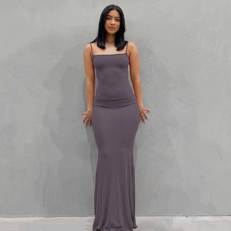 Women's Slim Fit Sling Long Dress