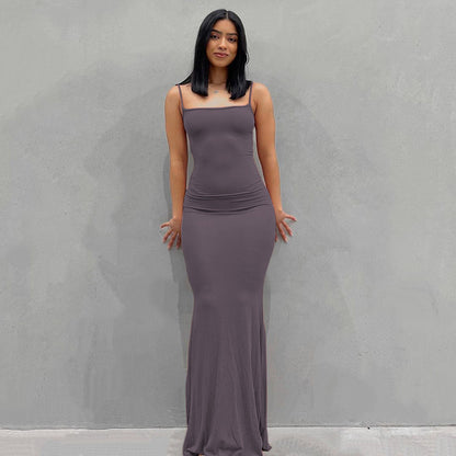 Women's Slim Fit Sling Long Dress