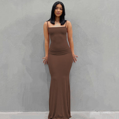 Women's Slim Fit Sling Long Dress