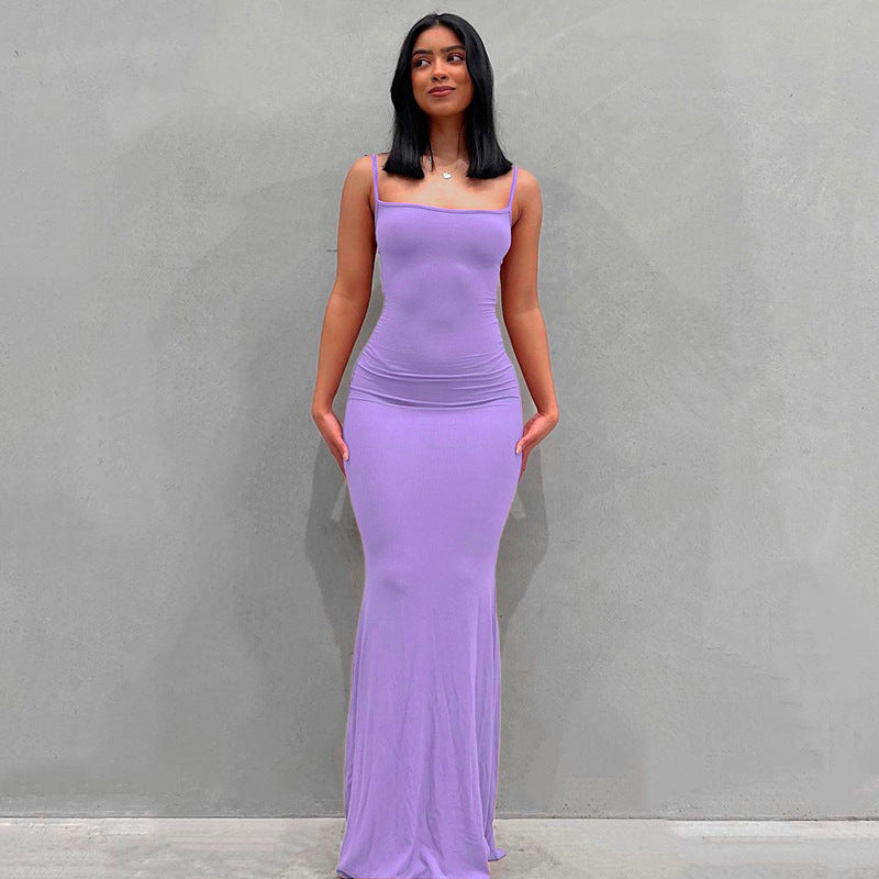Women's Slim Fit Sling Long Dress