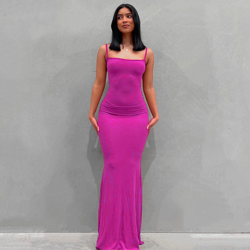 Women's Slim Fit Sling Long Dress