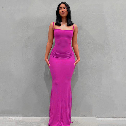 Women's Slim Fit Sling Long Dress