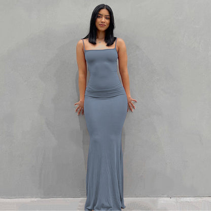 Women's Slim Fit Sling Long Dress
