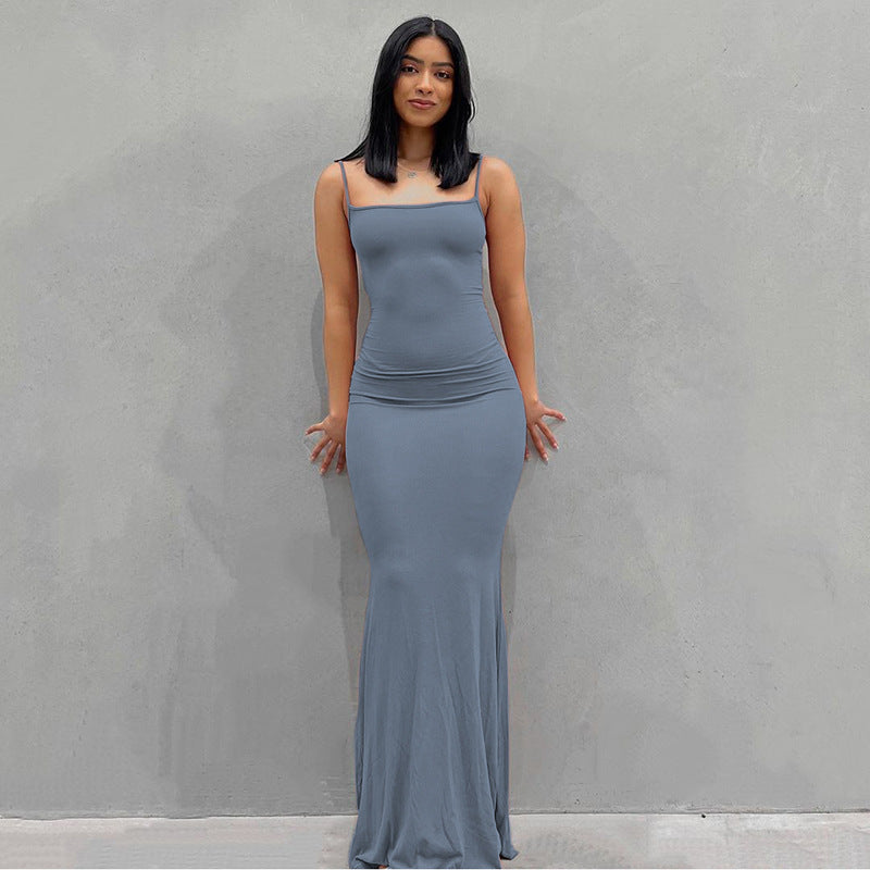 Women's Slim Fit Sling Long Dress