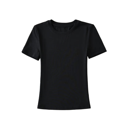 Women's Slim-Fit T-Shirt with Low-Waist Pants Set