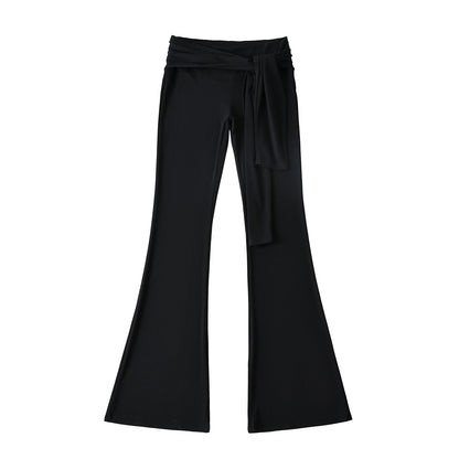 Women's Slim-Fit T-Shirt with Low-Waist Pants Set