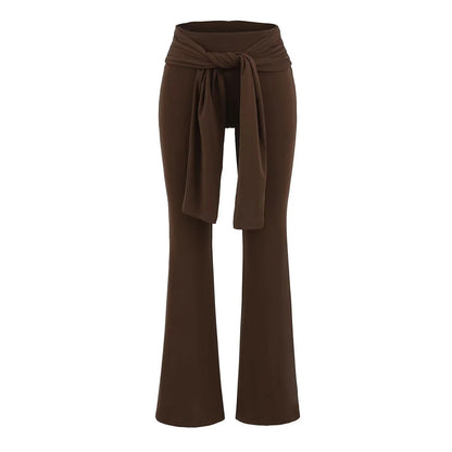 Women's Slim-Fit T-Shirt with Low-Waist Pants Set