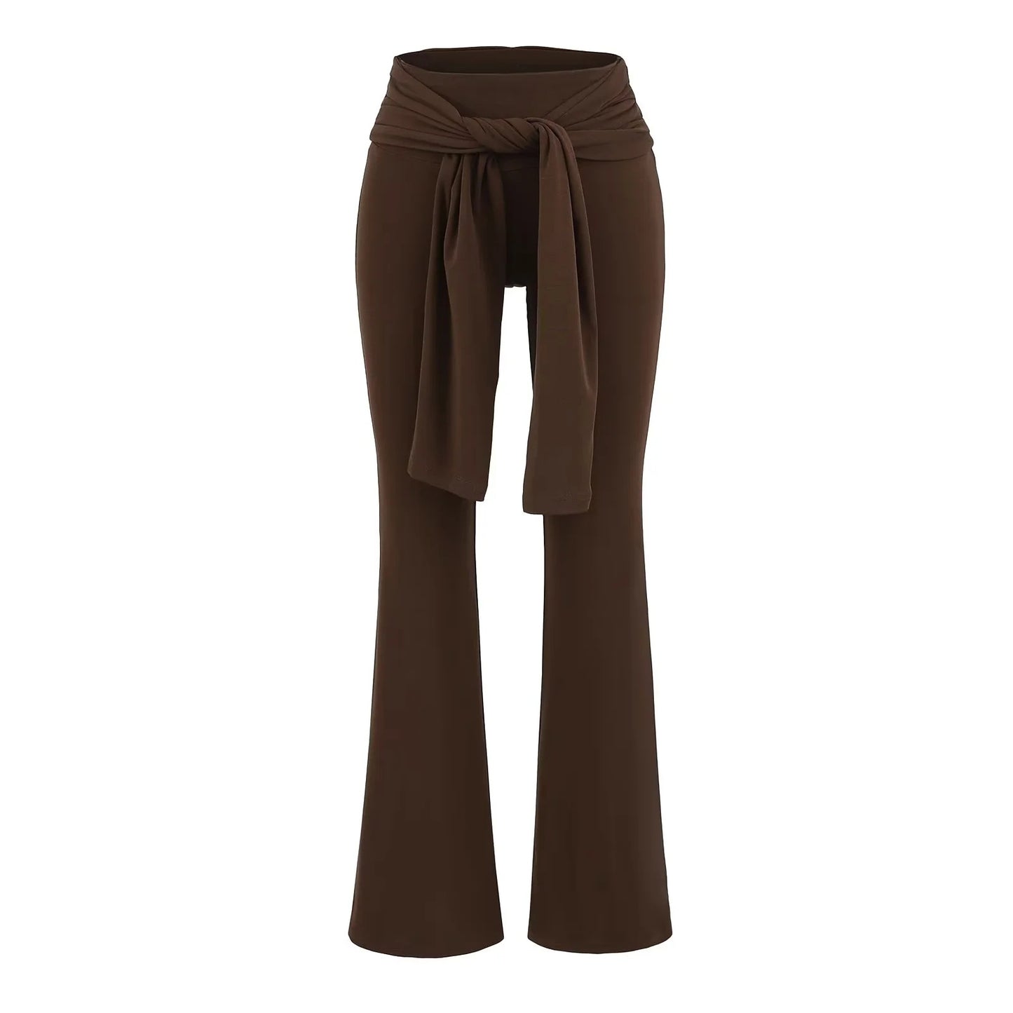 Women's Slim-Fit T-Shirt with Low-Waist Pants Set