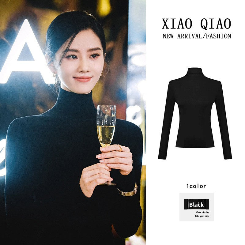 Women's Slim Fit Wool Blend Turtleneck Sweater