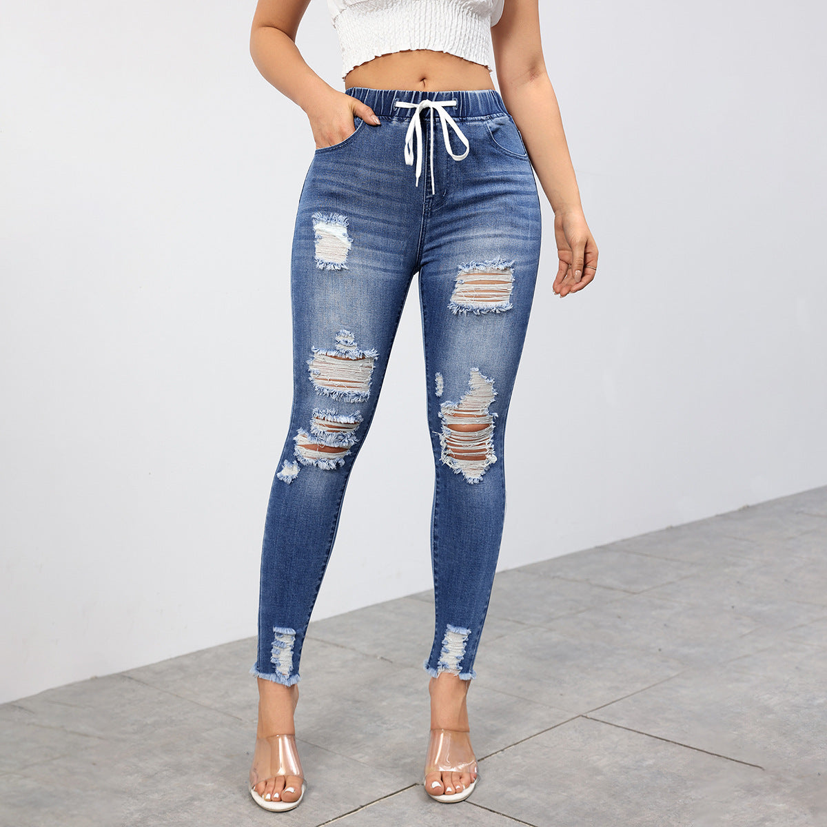 Women's slimming and buttock-lifting trousers