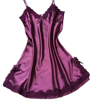 Women's slip dress silk satin pajamas
