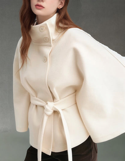 Women's Solid Color Belted Trench Coat