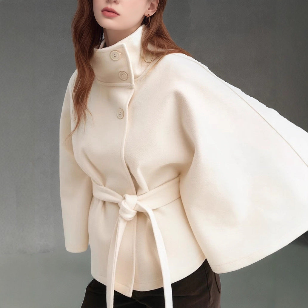 Women's Solid Color Belted Trench Coat
