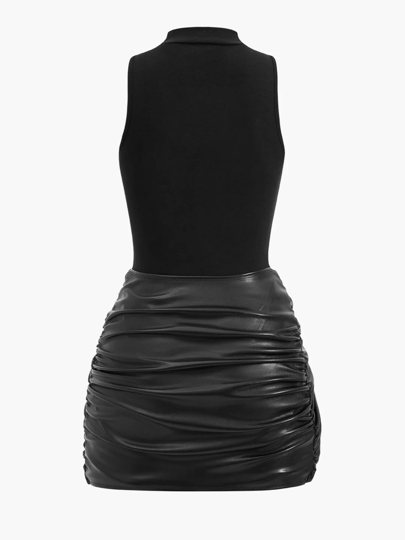 Women's solid-color long-sleeved dress