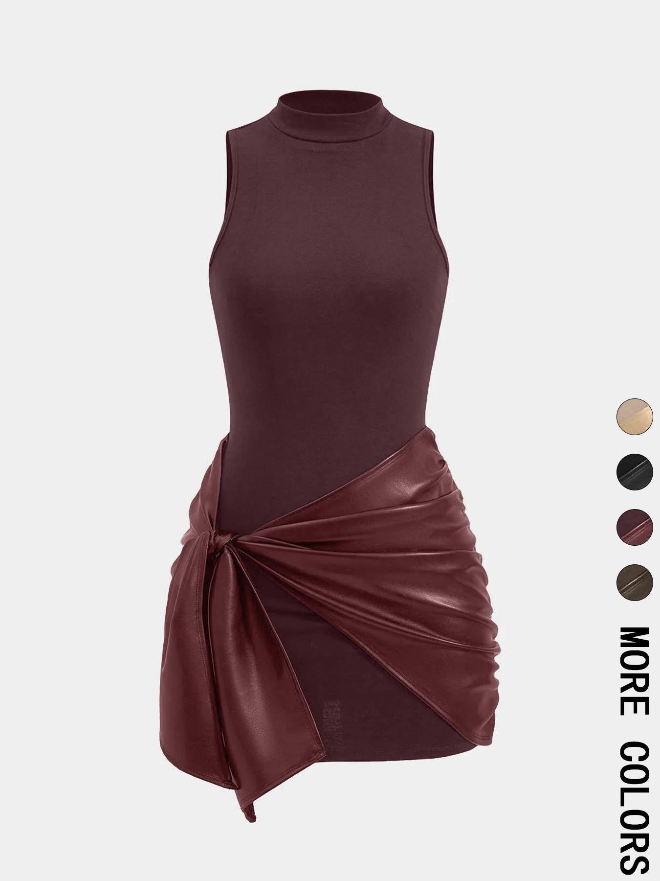 Women's solid-color long-sleeved dress