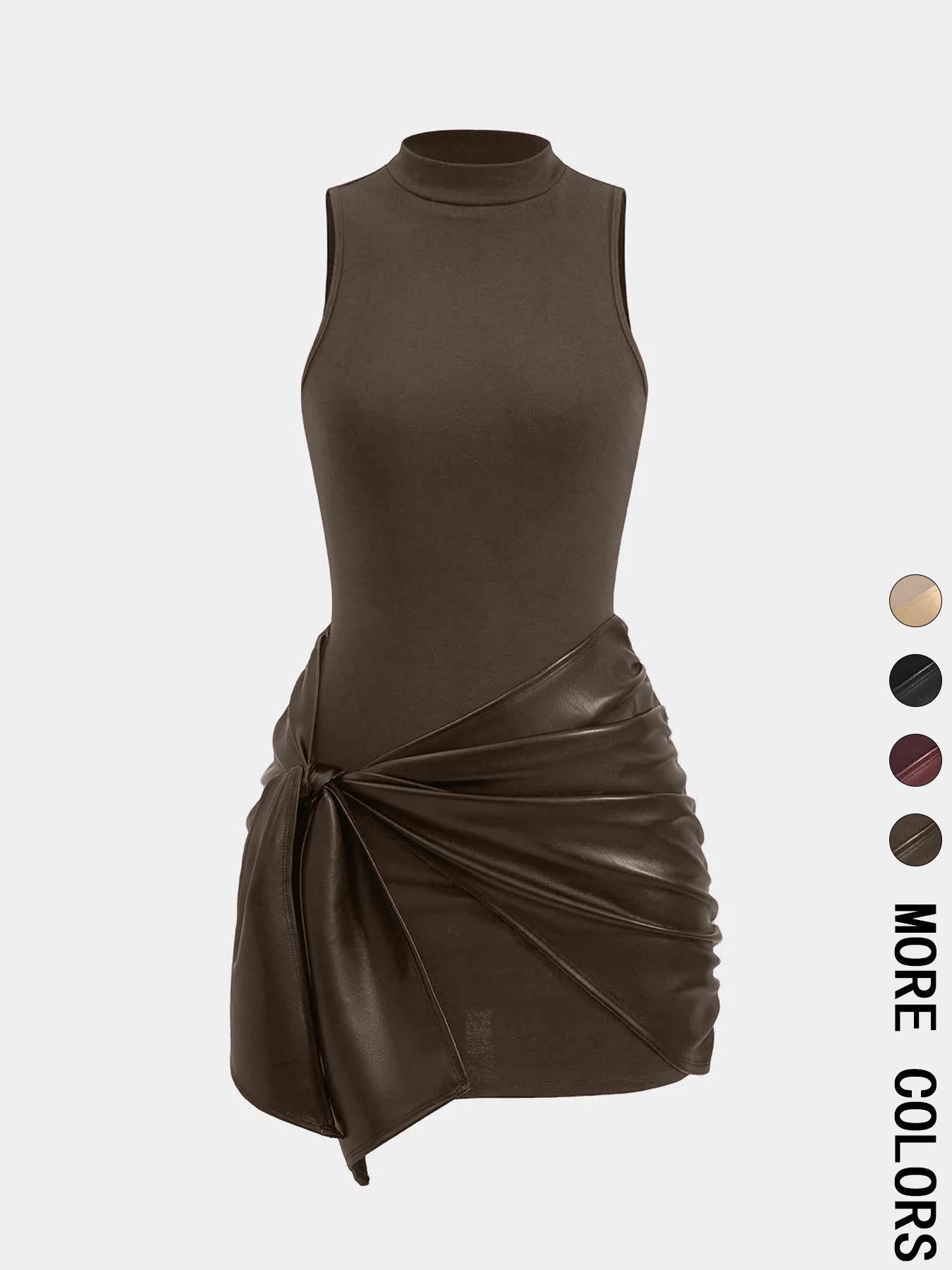 Women's solid-color long-sleeved dress