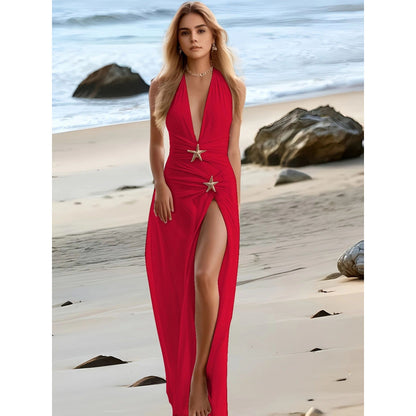 Women's Solid Color One-Piece Swimwear