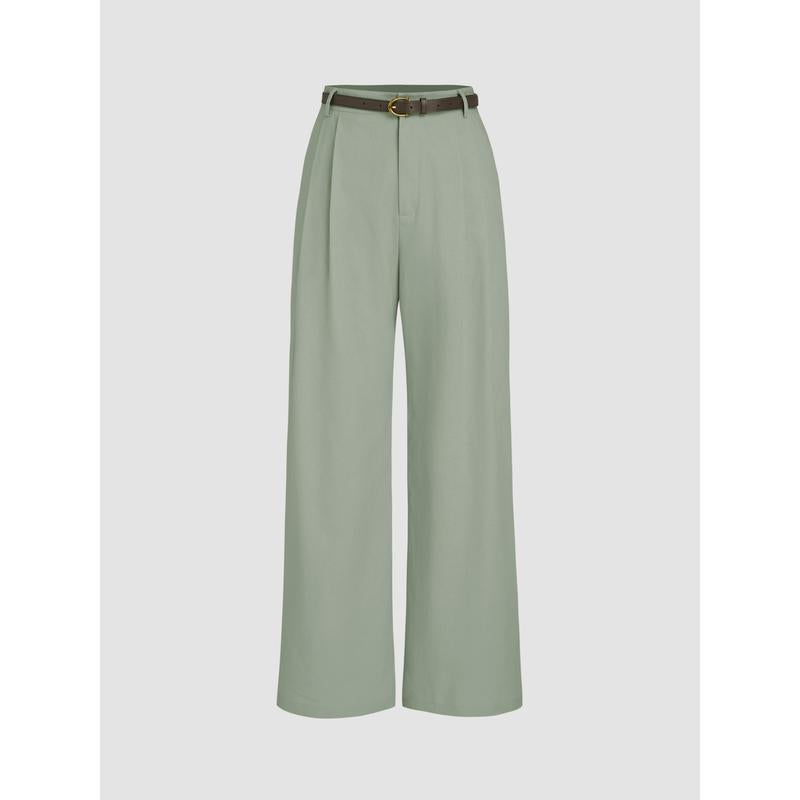 Women's Solid-Color Suit Pants