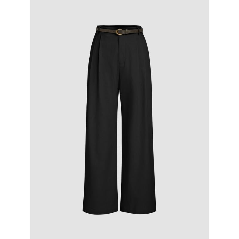 Women's Solid-Color Suit Pants