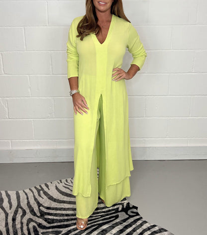 Women's Split Top and Pants Set