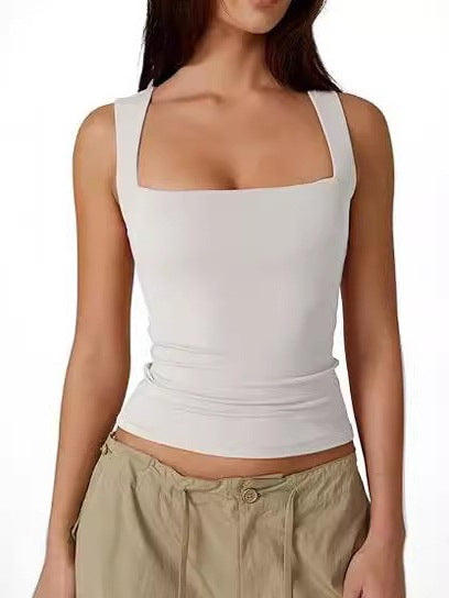 Women's Square Neck Sleeveless Vest Top