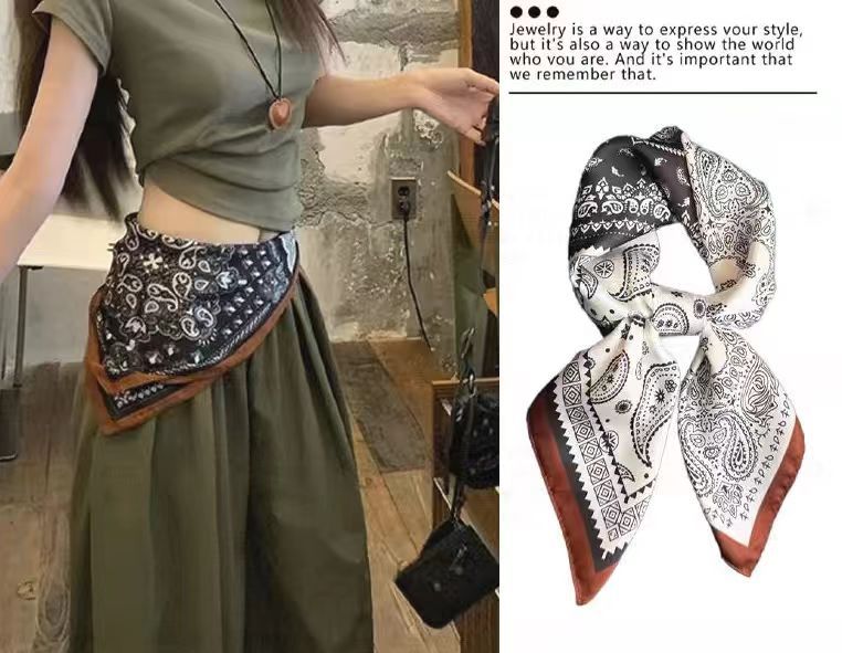 Women's Square Scarf Summer Lightweight Fashion Accessory