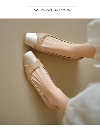 Women's Square Toe Mary Jane Shoes with Chunky Low Heel