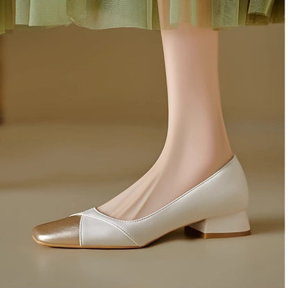 Women's Square Toe Mary Jane Shoes with Chunky Low Heel