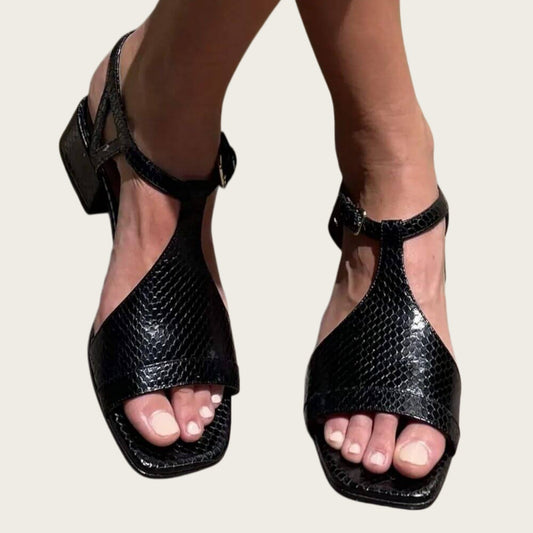Women's Square Toe T-Strap Sandals