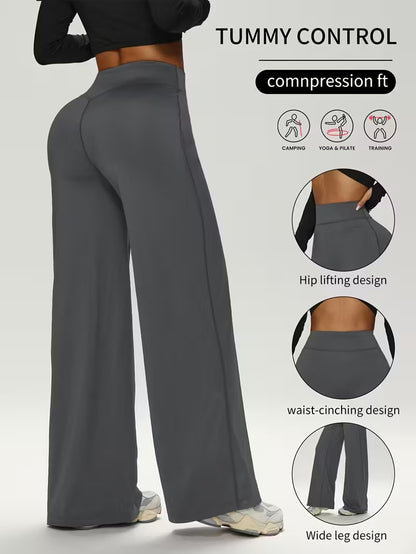 Women's Straight-Leg Yoga Pants with High Waist