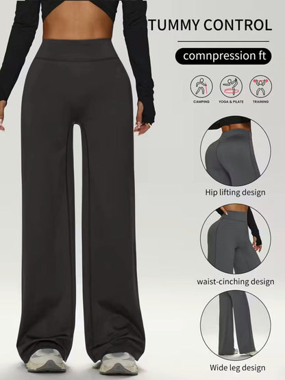 Women's Straight-Leg Yoga Pants with High Waist