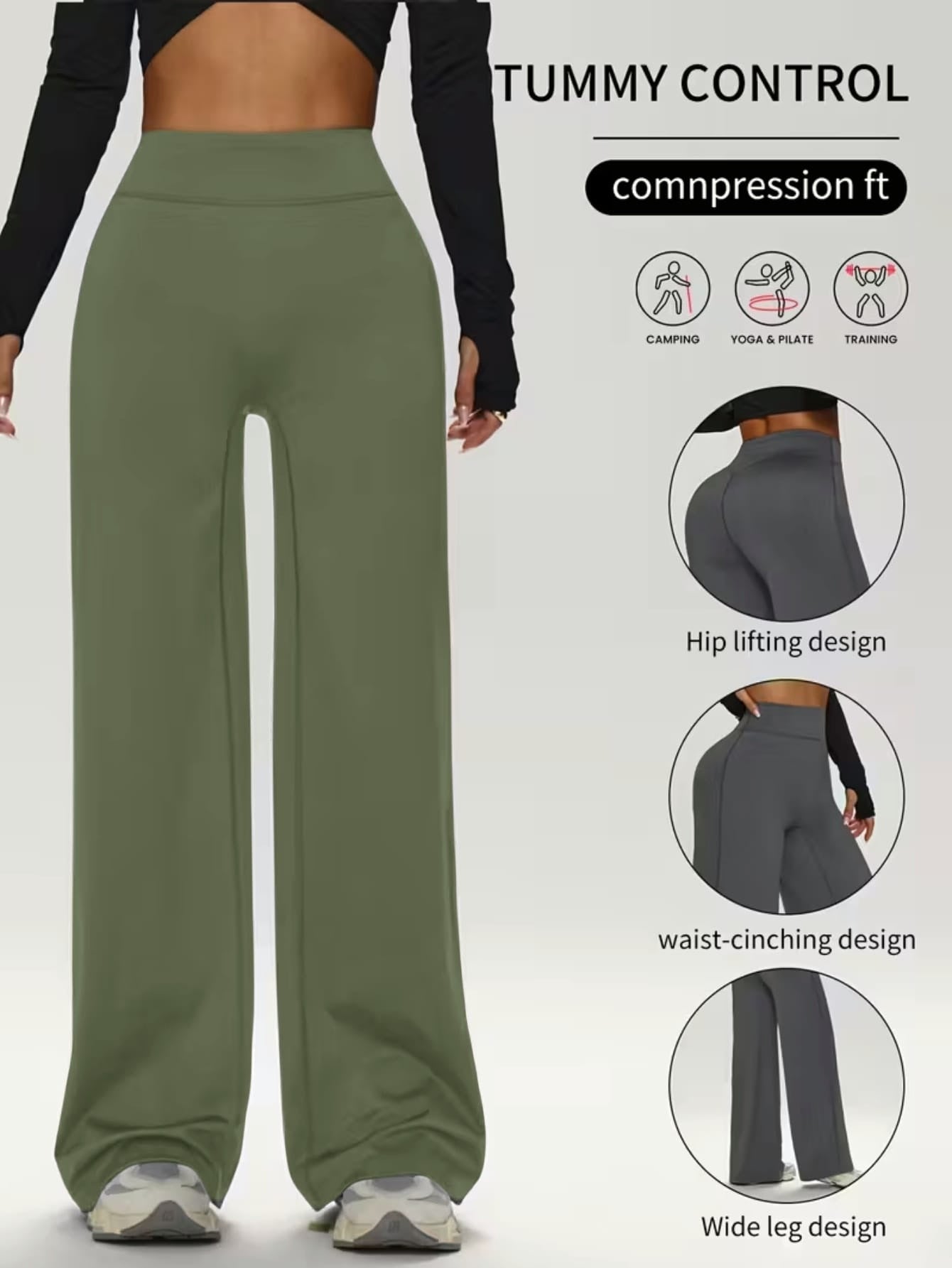 Women's Straight-Leg Yoga Pants with High Waist