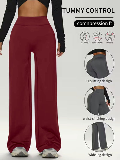 Women's Straight-Leg Yoga Pants with High Waist