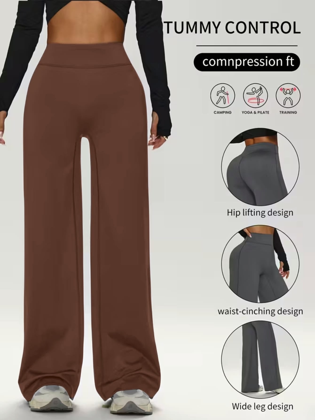 Women's Straight-Leg Yoga Pants with High Waist