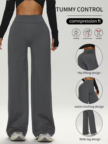 Women's Straight-Leg Yoga Pants with High Waist