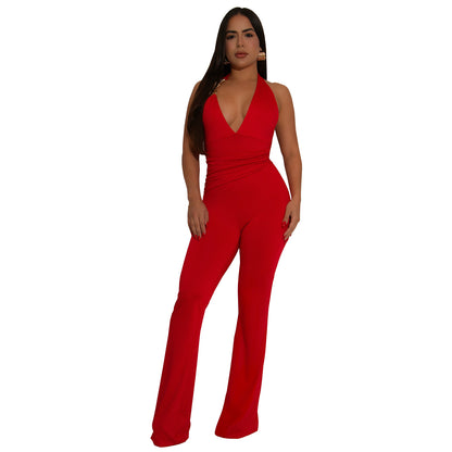 Women's Strappy Halterneck Jumpsuit