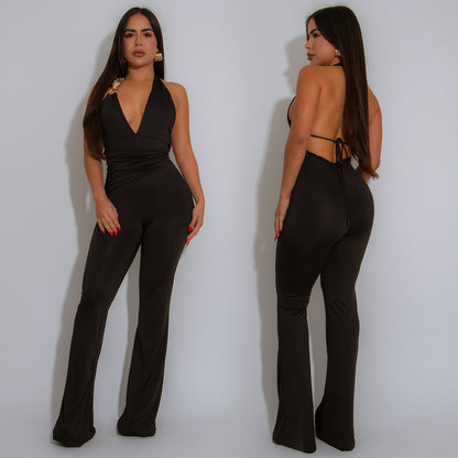 Women's Strappy Halterneck Jumpsuit