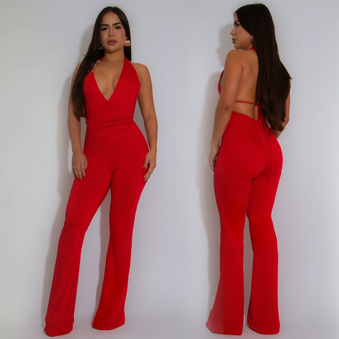 Women's Strappy Halterneck Jumpsuit