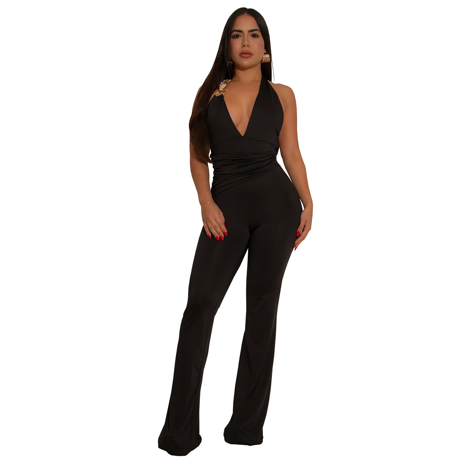 Women's Strappy Halterneck Jumpsuit