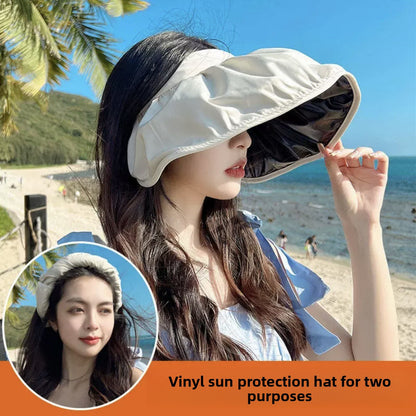 Women's Straw Sun Hat with Lace Trim