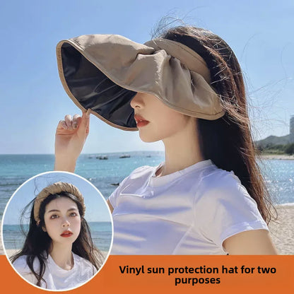 Women's Straw Sun Hat with Lace Trim