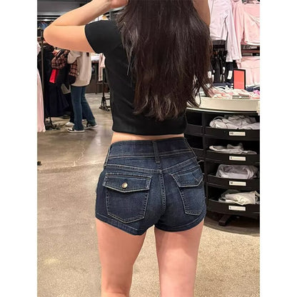 Women's Stretch Denim Shorts Low Waist