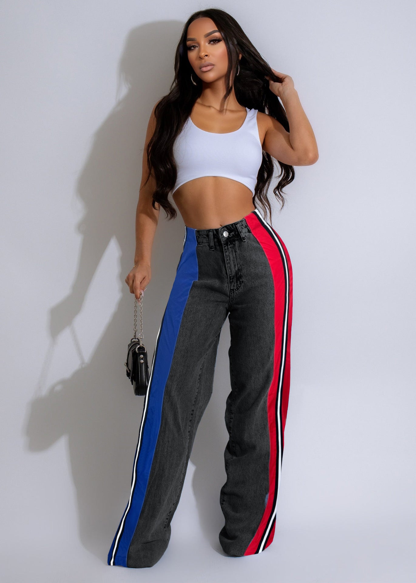 Women's Stretch Denim Straight Leg Pants