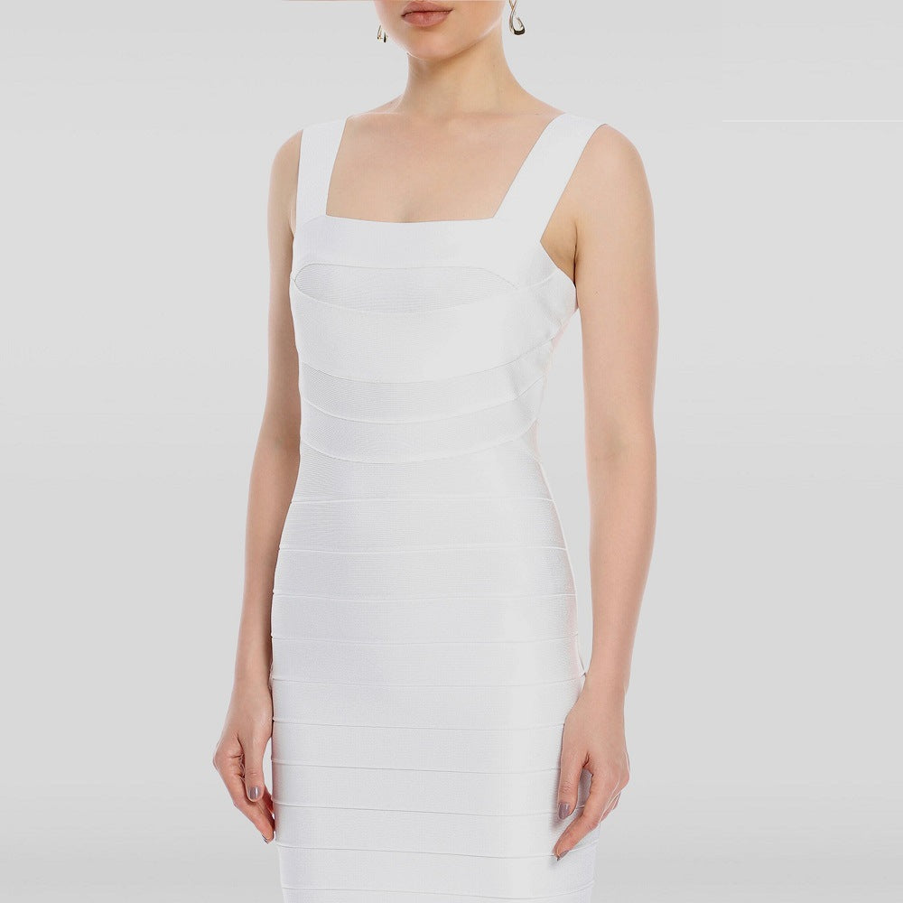 Women's Striped Bodycon Wrap Dress