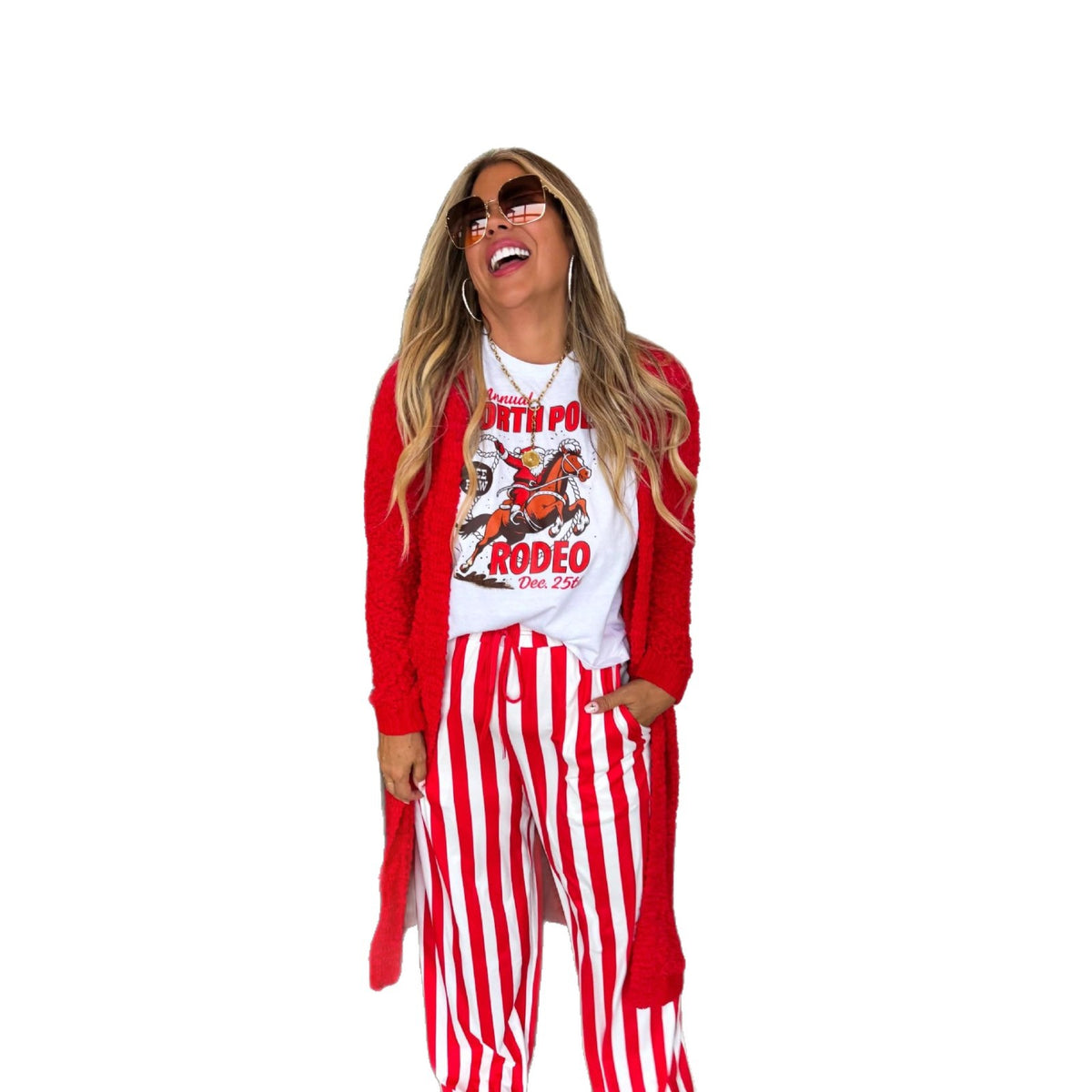 Women's Striped Casual Straight Leg Pants