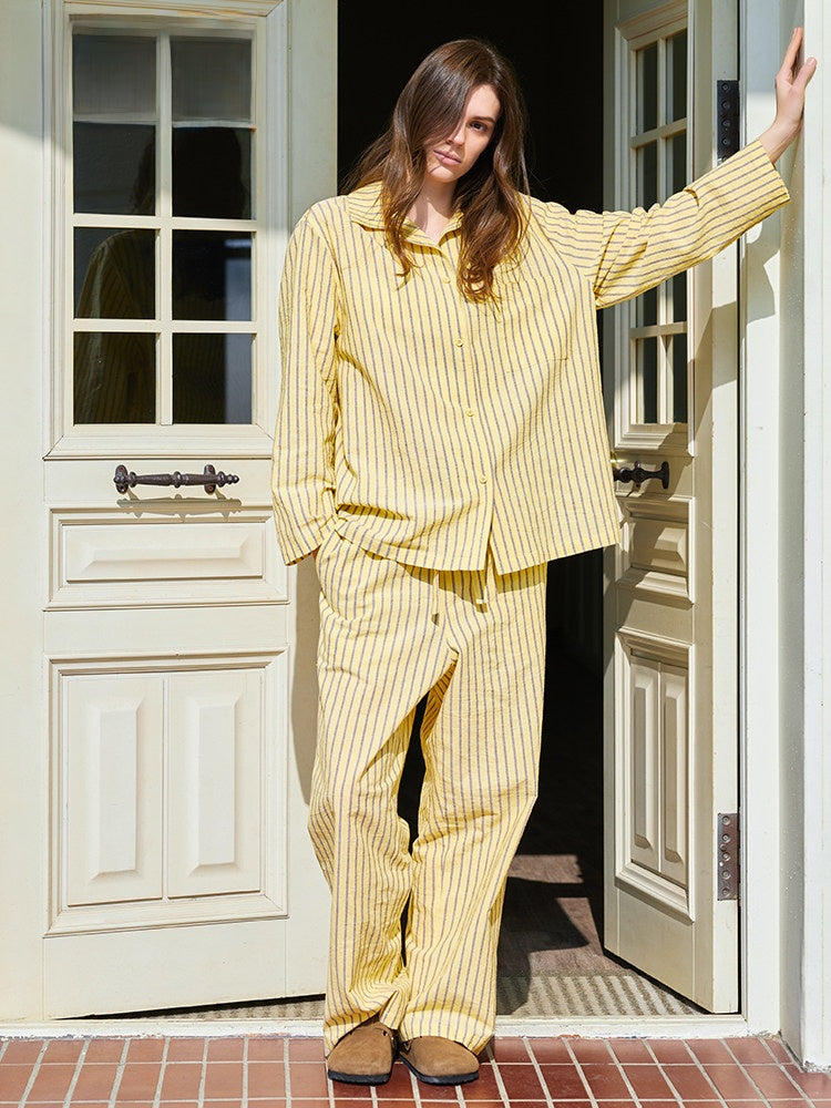 Women's Striped Cotton Homewear Set