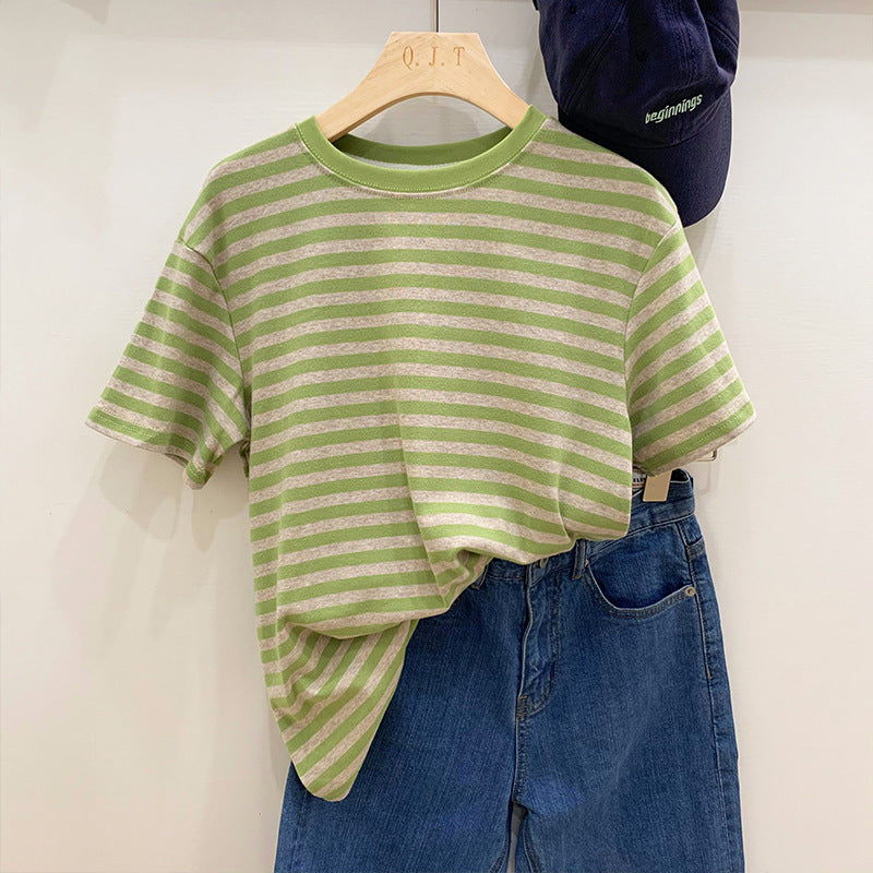Women's Striped Short Sleeve T-Shirt
