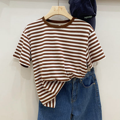 Women's Striped Short Sleeve T-Shirt